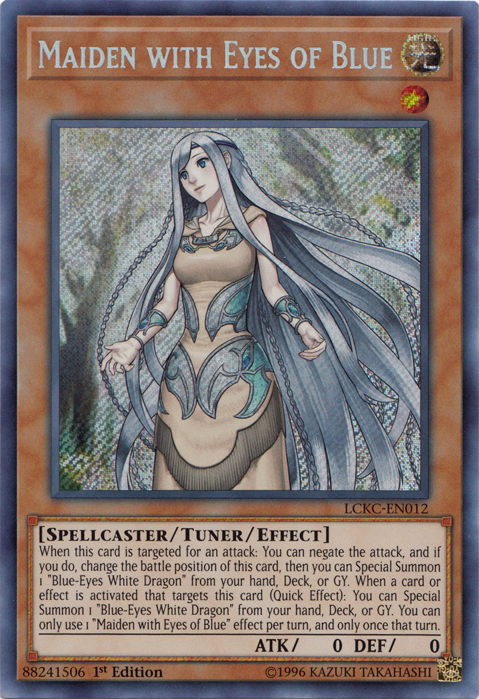 Maiden with Eyes of Blue [LCKC-EN012] Secret Rare | The CG Realm