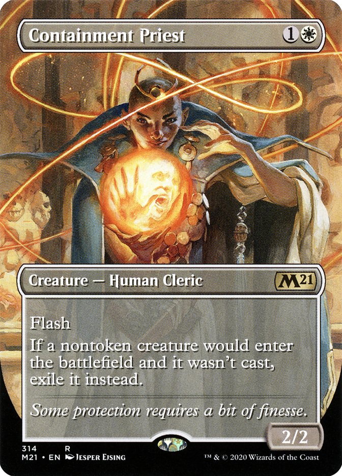 Containment Priest (Borderless Alternate Art) [Core Set 2021] | The CG Realm