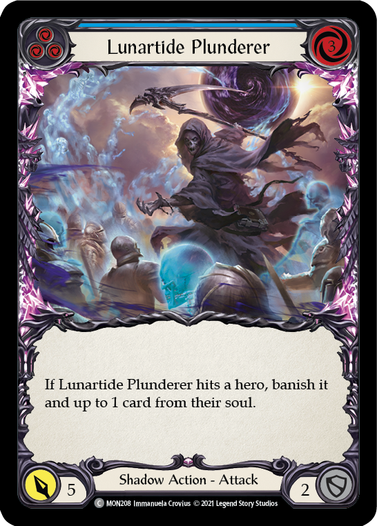 Lunartide Plunderer (Blue) [MON208-RF] (Monarch)  1st Edition Rainbow Foil | The CG Realm