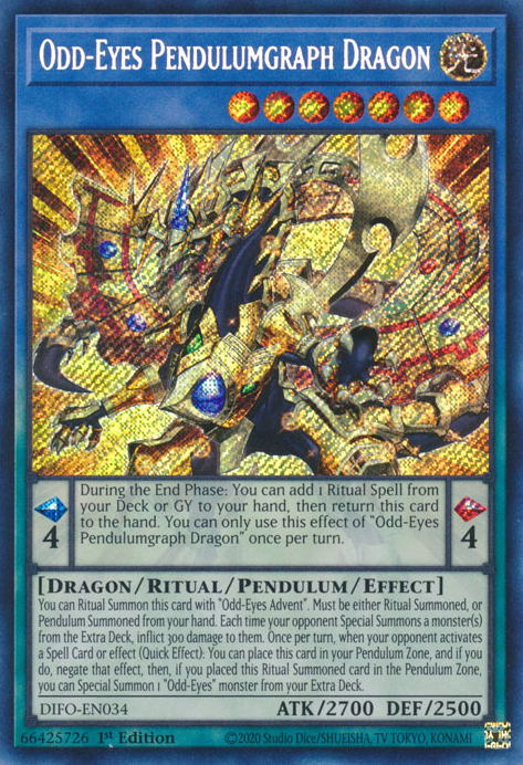 Odd-Eyes Pendulumgraph Dragon [DIFO-EN034] Secret Rare | The CG Realm