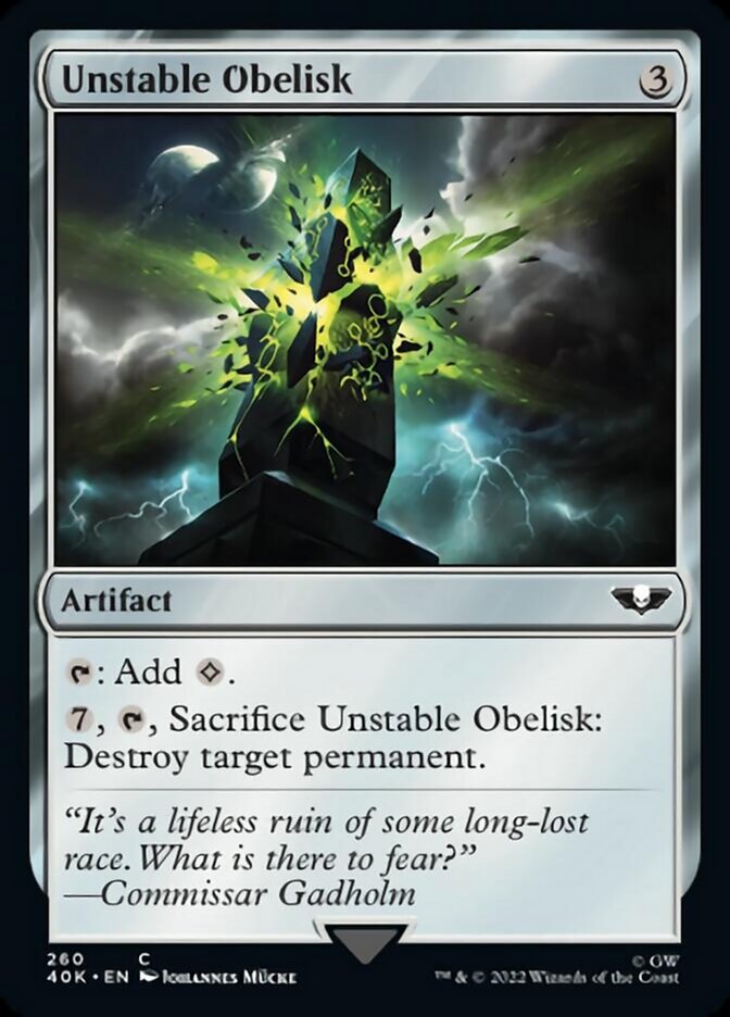 Unstable Obelisk (Surge Foil) [Warhammer 40,000] | The CG Realm