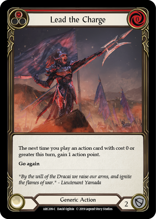 Lead the Charge (Red) [ARC209-C] (Arcane Rising)  1st Edition Rainbow Foil | The CG Realm