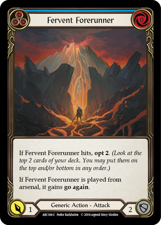 Fervent Forerunner (Blue) [ARC184-C] (Arcane Rising)  1st Edition Normal | The CG Realm