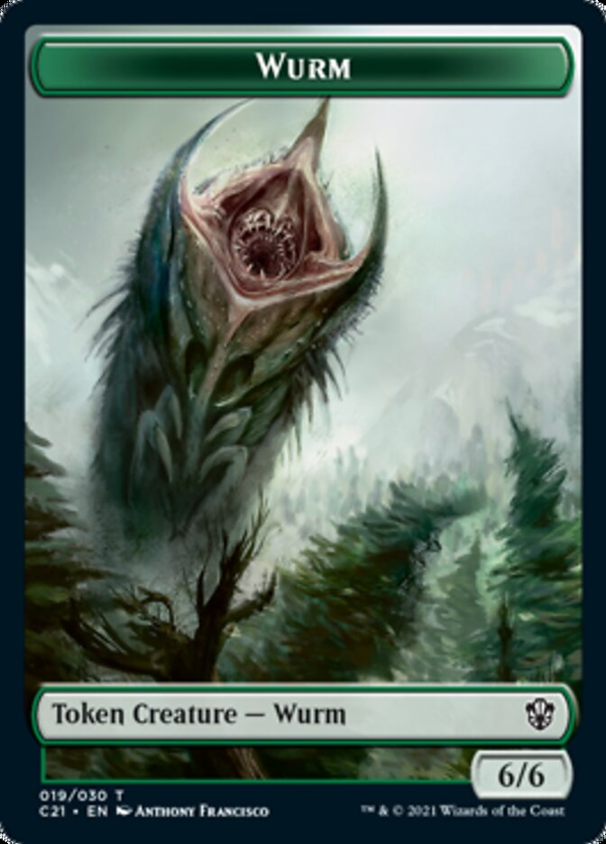 Wurm // Kraken Double-Sided Token [Commander 2021 Tokens] | The CG Realm