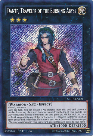 Dante, Traveler of the Burning Abyss [MP15-EN121] Secret Rare | The CG Realm