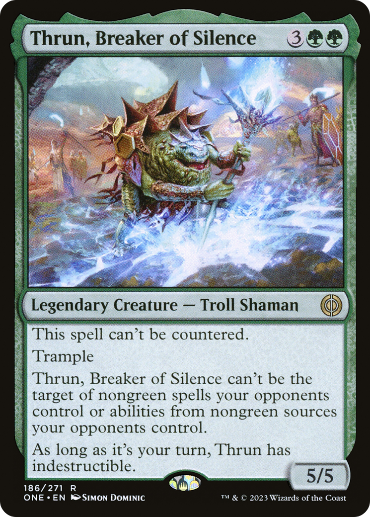 Thrun, Breaker of Silence [Phyrexia: All Will Be One Prerelease Promos] | The CG Realm