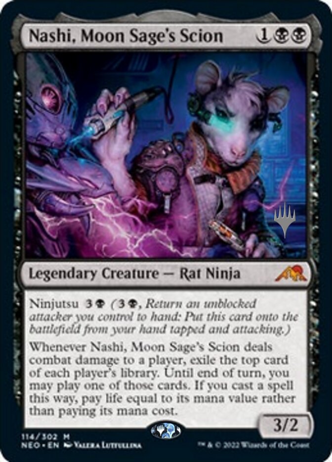 Nashi, Moon Sage's Scion (Promo Pack) [Kamigawa: Neon Dynasty Promos] | The CG Realm