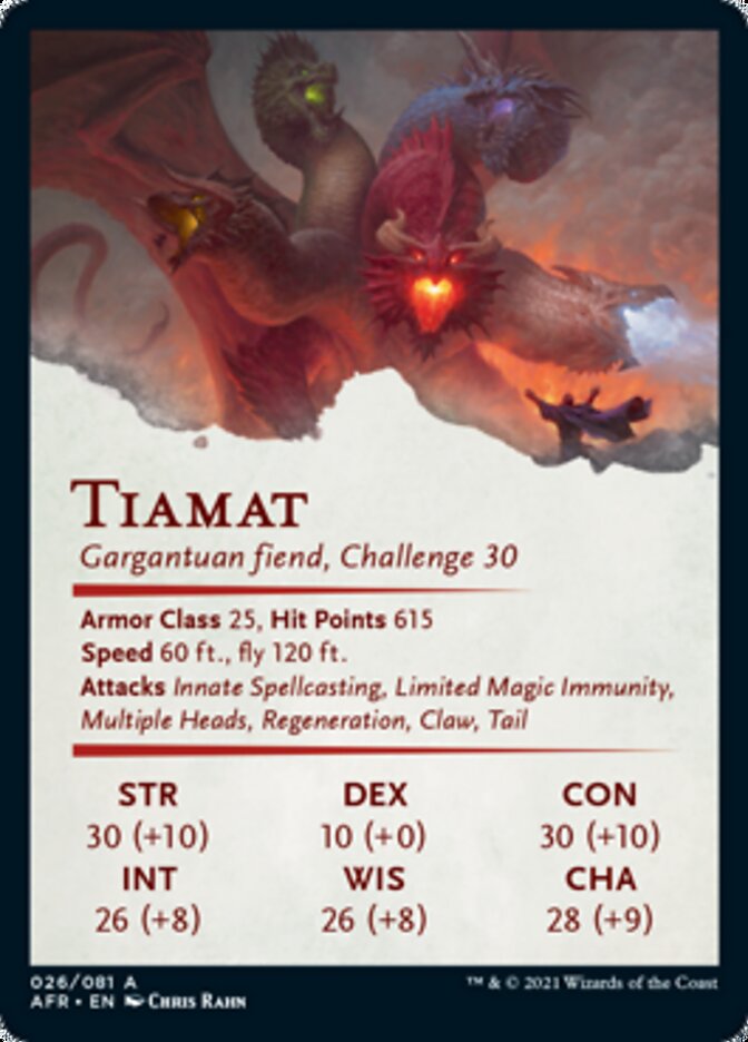 Tiamat Art Card [Dungeons & Dragons: Adventures in the Forgotten Realms Art Series] | The CG Realm