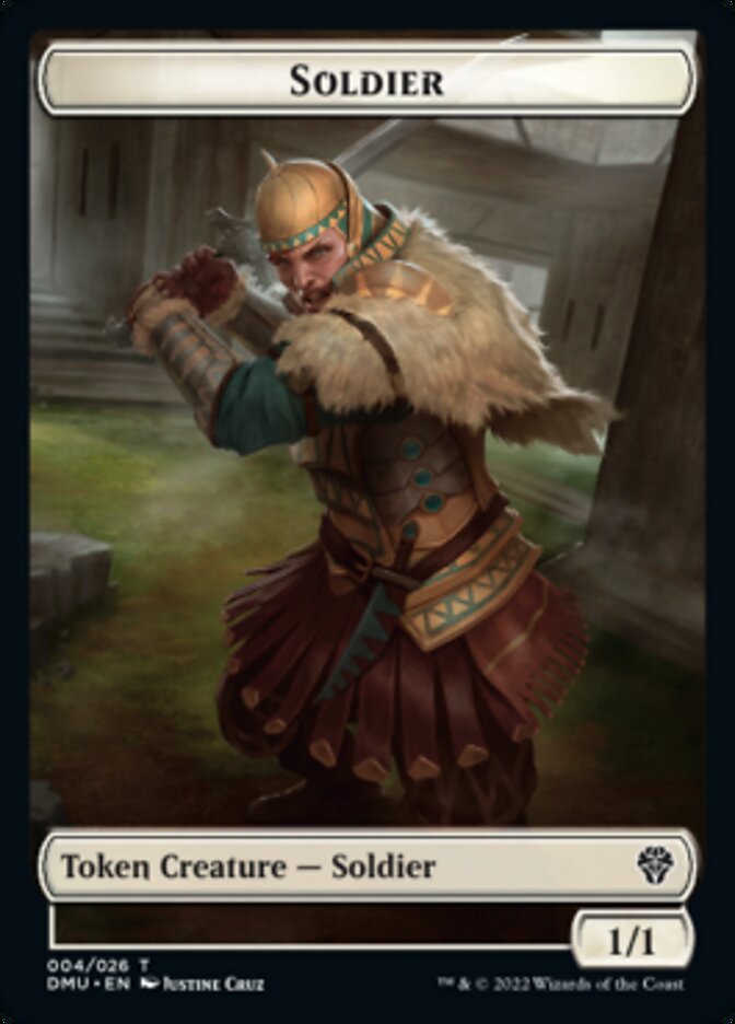 Soldier // Wurm Double-Sided Token [Dominaria United Tokens] | The CG Realm