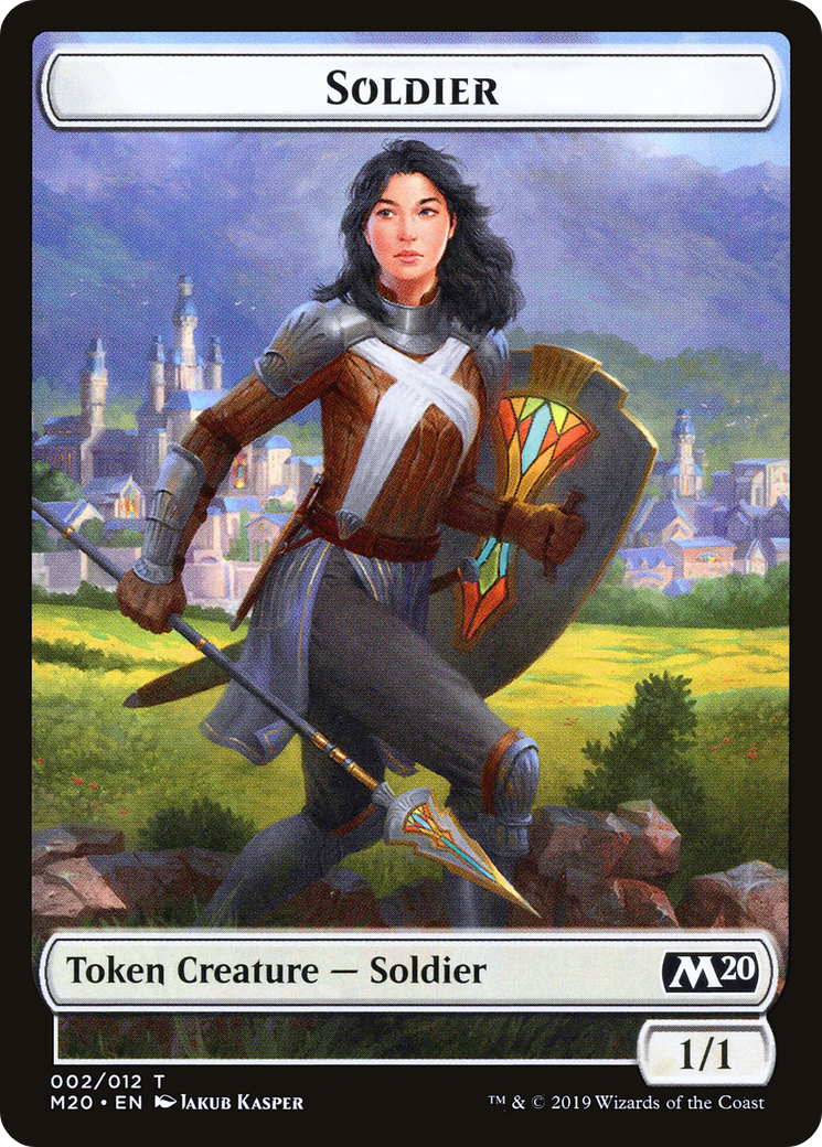 Soldier // Dinosaur Double-Sided Token [Game Night 2019 Tokens] | The CG Realm