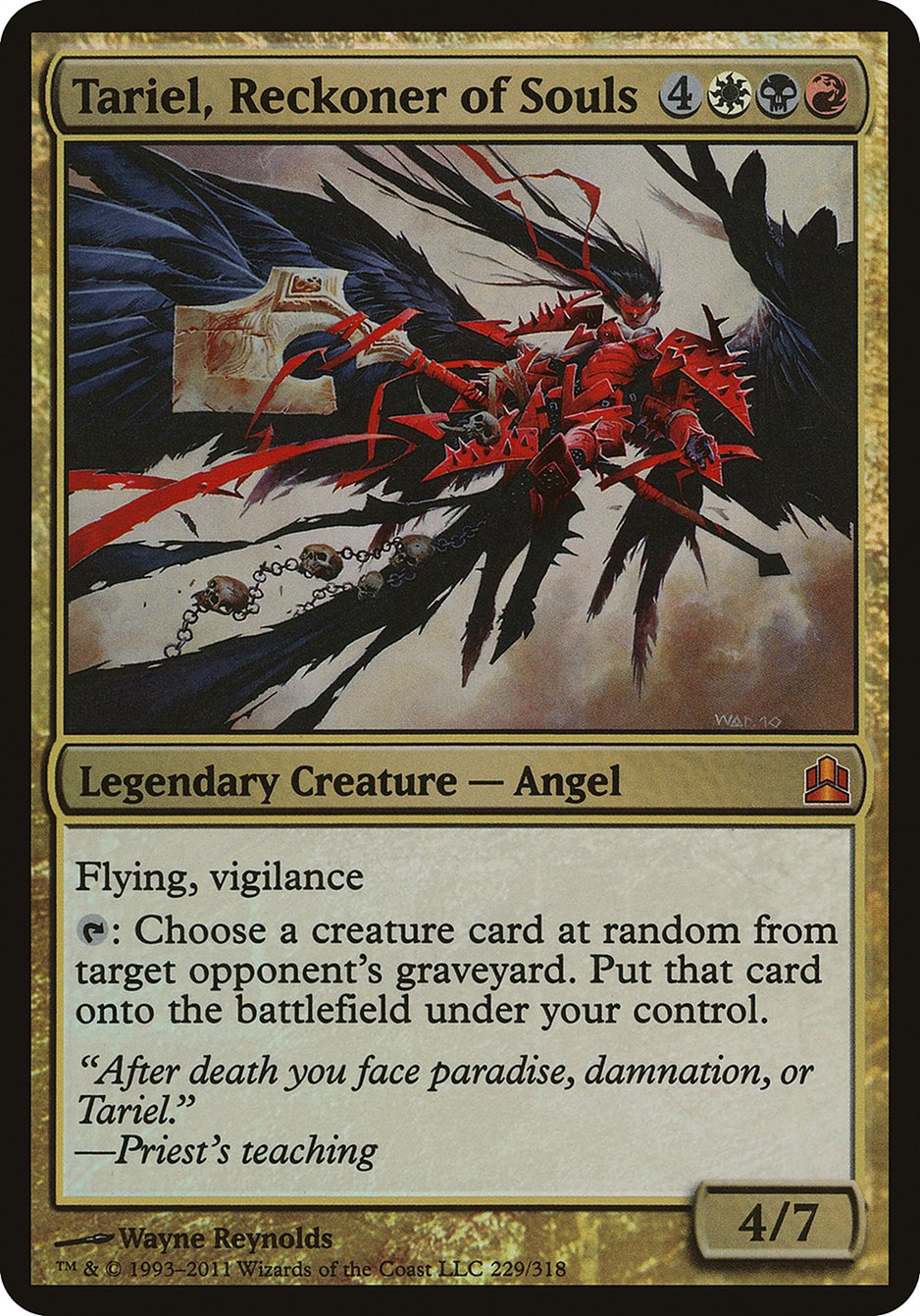 Tariel, Reckoner of Souls (Oversized) [Commander 2011 Oversized] | The CG Realm