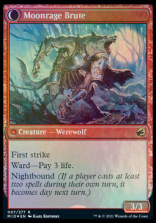 Brutal Cathar // Moonrage Brute [Innistrad: Midnight Hunt Prerelease Promos] | The CG Realm