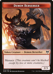 Elf Warrior // Demon Berserker Double-Sided Token [Kaldheim Tokens] | The CG Realm