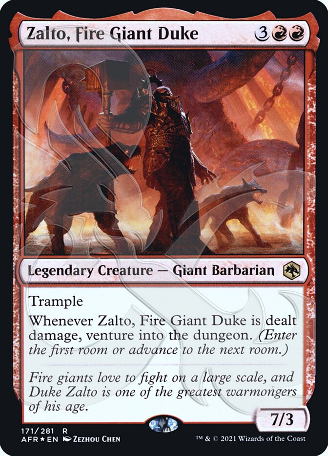 Zalto, Fire Giant Duke (Ampersand Promo) [Dungeons & Dragons: Adventures in the Forgotten Realms Promos] | The CG Realm