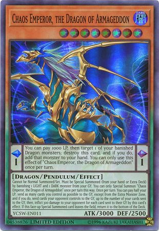 Chaos Emperor, the Dragon of Armageddon [YCSW-EN011] Super Rare | The CG Realm