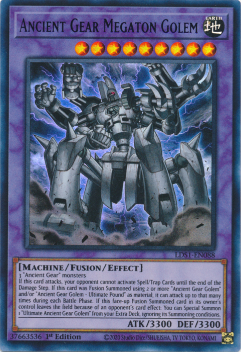 Ancient Gear Megaton Golem (Blue) [LDS1-EN088] Ultra Rare | The CG Realm