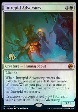 Intrepid Adversary [Innistrad: Midnight Hunt Prerelease Promos] | The CG Realm