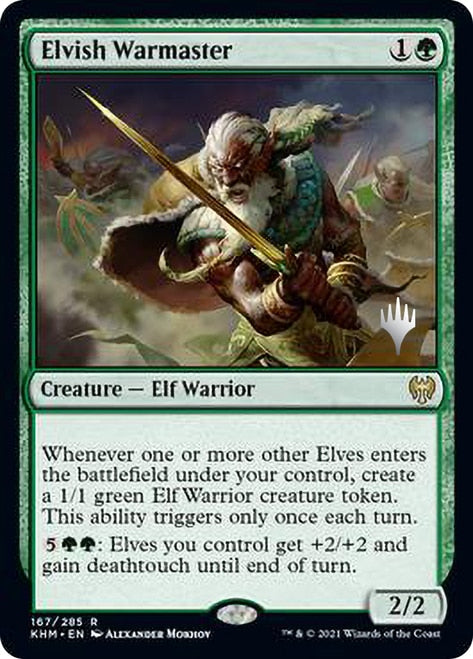 Elvish Warmaster (Promo Pack) [Kaldheim Promos] | The CG Realm