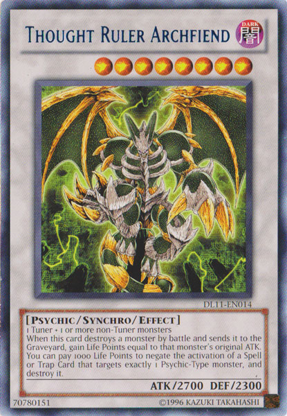 Thought Ruler Archfiend (Blue) [DL11-EN014] Rare | The CG Realm