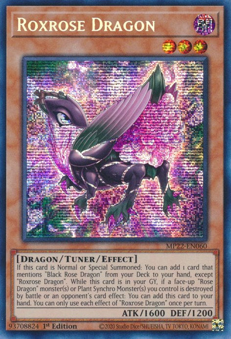 Roxrose Dragon [MP22-EN060] Prismatic Secret Rare | The CG Realm