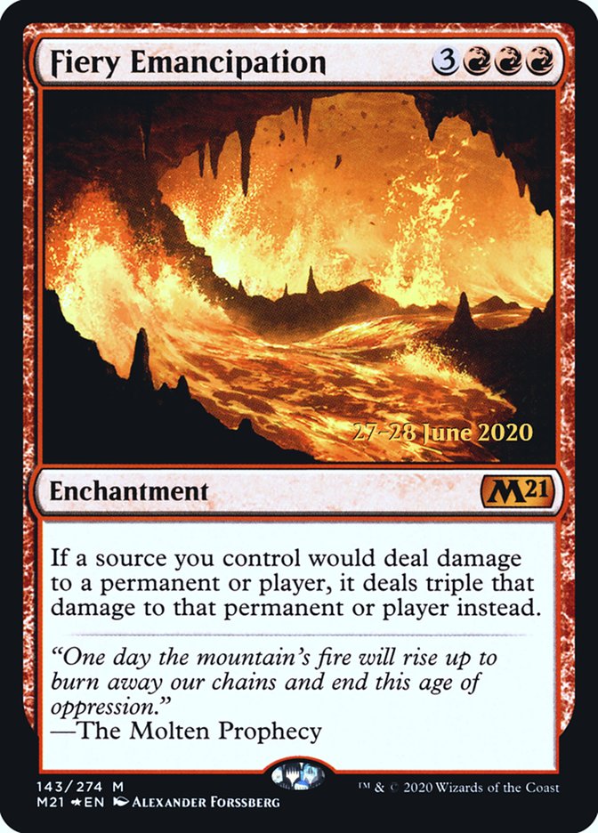 Fiery Emancipation [Core Set 2021 Prerelease Promos] | The CG Realm