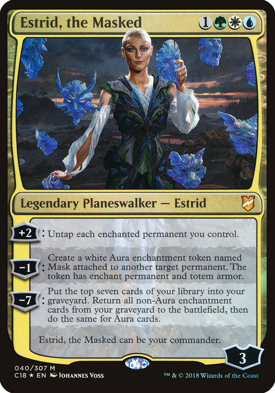 Estrid, the Masked (Oversized) [Commander 2018 Oversized] | The CG Realm