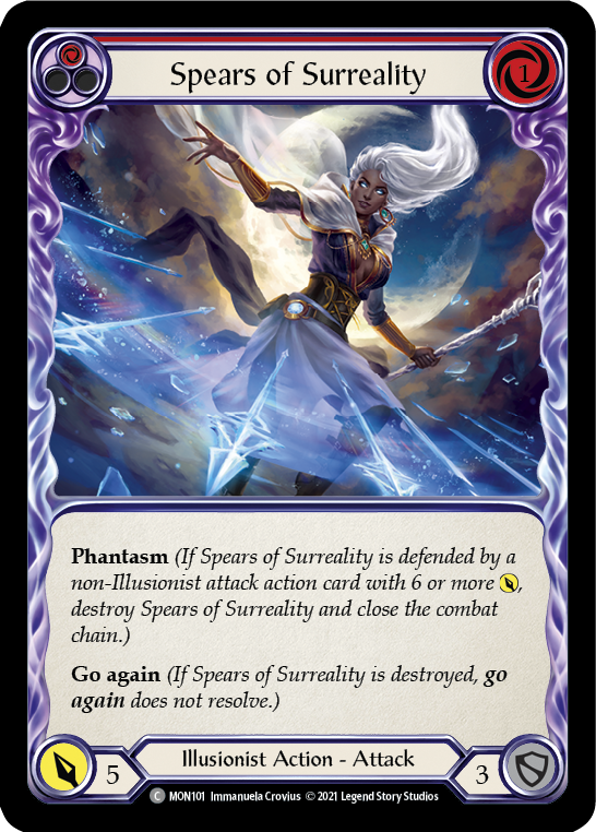 Spears of Surreality (Red) [MON101-RF] (Monarch)  1st Edition Rainbow Foil | The CG Realm