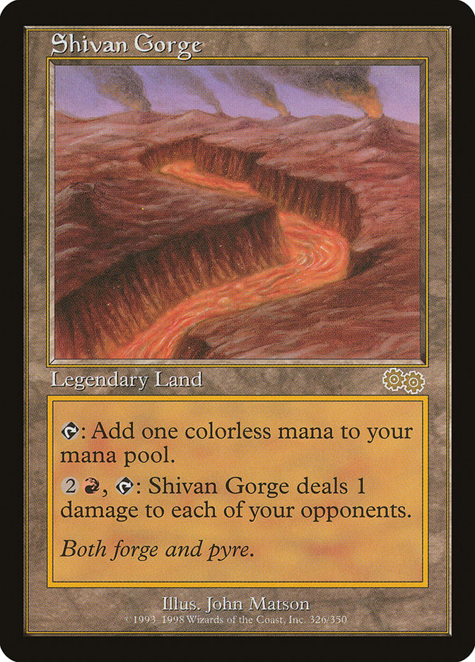 Shivan Gorge [Urza's Saga] | The CG Realm