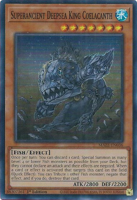 Superancient Deepsea King Coelacanth [MAZE-EN036] Super Rare | The CG Realm