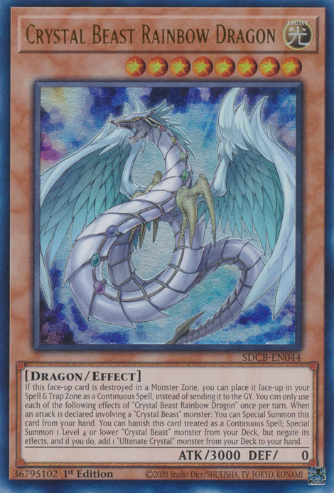 Crystal Beast Rainbow Dragon [SDCB-EN044] Ultra Rare | The CG Realm