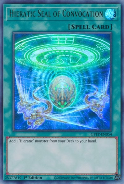 Hieratic Seal of Convocation [GFTP-EN054] Ultra Rare | The CG Realm