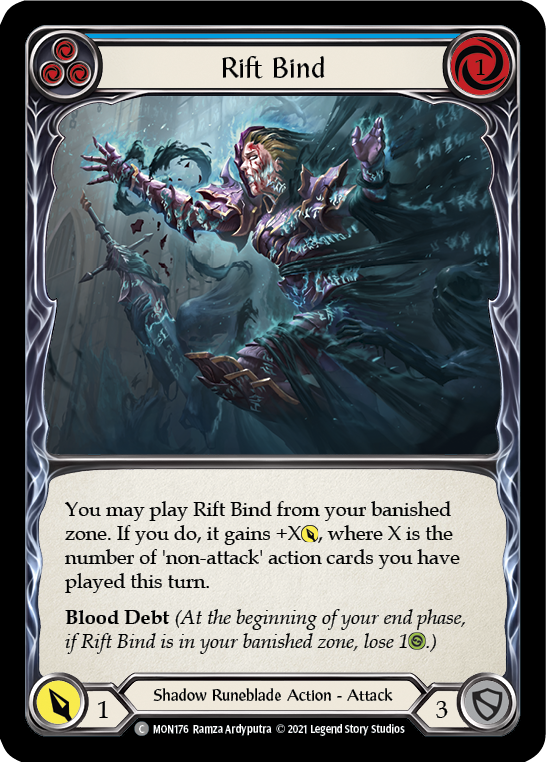 Rift Bind (Blue) [MON176] (Monarch)  1st Edition Normal | The CG Realm