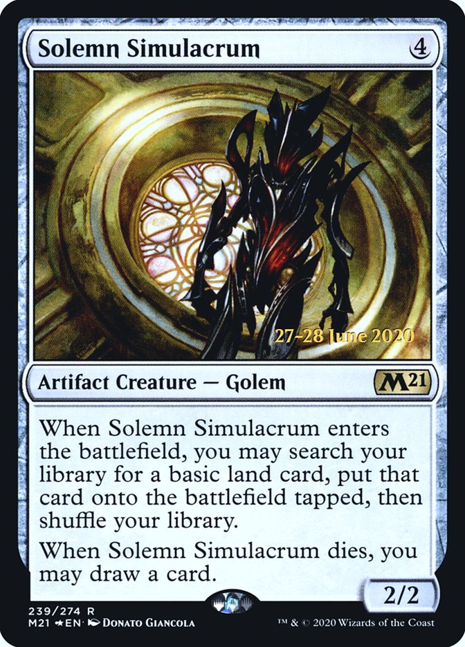 Solemn Simulacrum [Core Set 2021 Prerelease Promos] | The CG Realm