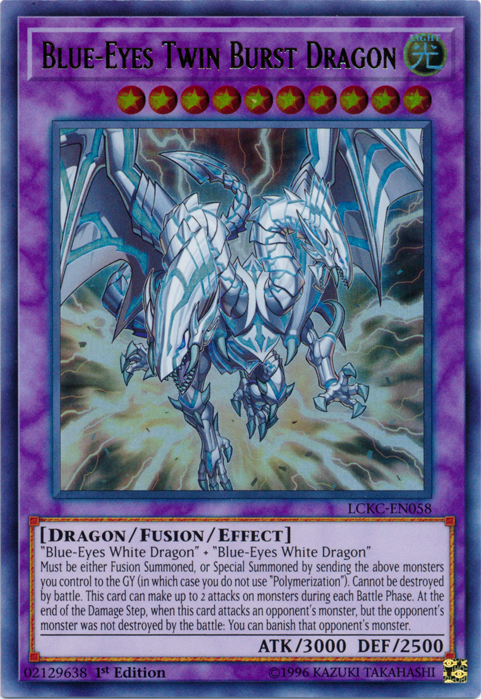 Blue-Eyes Twin Burst Dragon [LCKC-EN058] Ultra Rare | The CG Realm