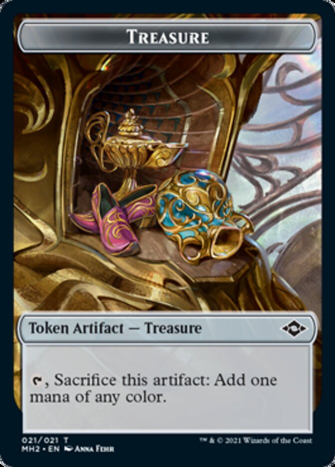 Golem // Treasure (21) Double-Sided Token [Modern Horizons 2 Tokens] | The CG Realm