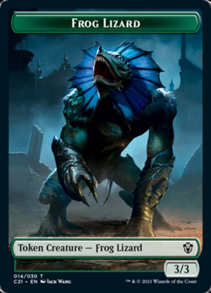 Frog Lizard // Elephant Double-Sided Token [Commander 2021 Tokens] | The CG Realm