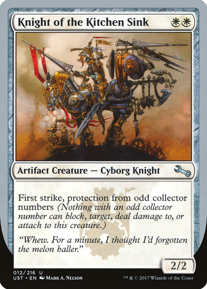 Knight of the Kitchen Sink ("protection from odd collector numbers") [Unstable] | The CG Realm