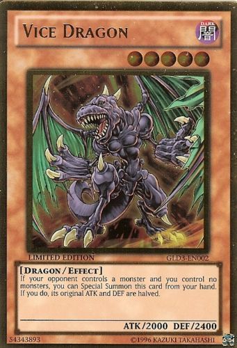 Vice Dragon [GLD3-EN002] Gold Rare | The CG Realm