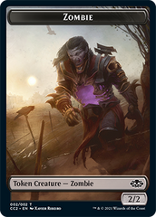 Snake // Zombie Double-Sided Token [Commander Collection: Black Tokens] | The CG Realm