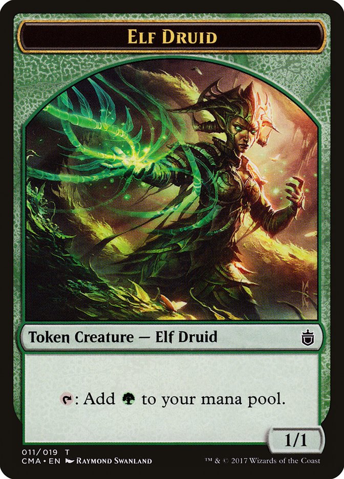 Elf Druid Token [Commander Anthology Tokens] | The CG Realm