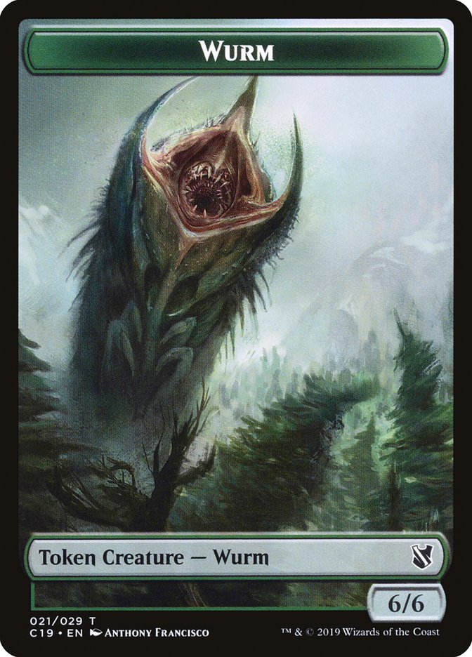 Beast (014) // Wurm Double-Sided Token [Commander 2019 Tokens] | The CG Realm