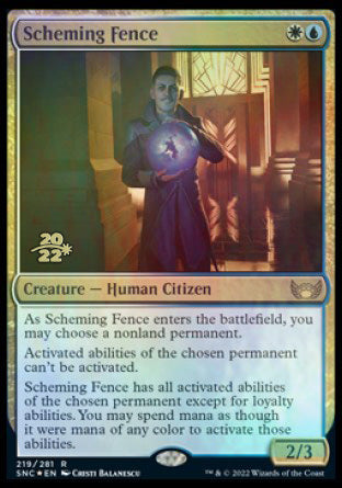 Scheming Fence [Streets of New Capenna Prerelease Promos] | The CG Realm