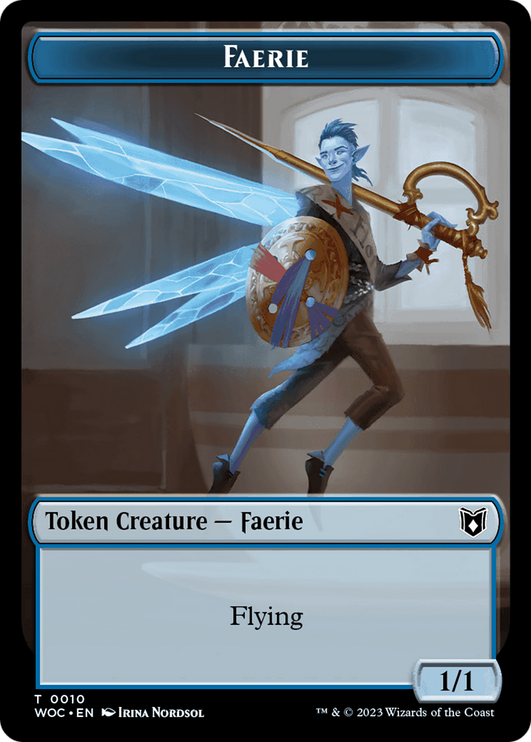 Faerie // Human Double-Sided Token [Wilds of Eldraine Commander Tokens] | The CG Realm