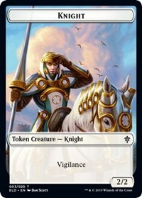 Knight // Food (15) Double-Sided Token [Throne of Eldraine Tokens] | The CG Realm