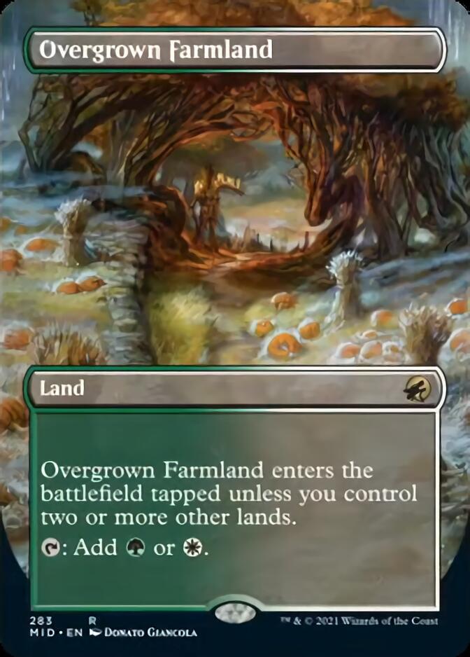 Overgrown Farmland (Borderless Alternate Art) [Innistrad: Midnight Hunt] | The CG Realm