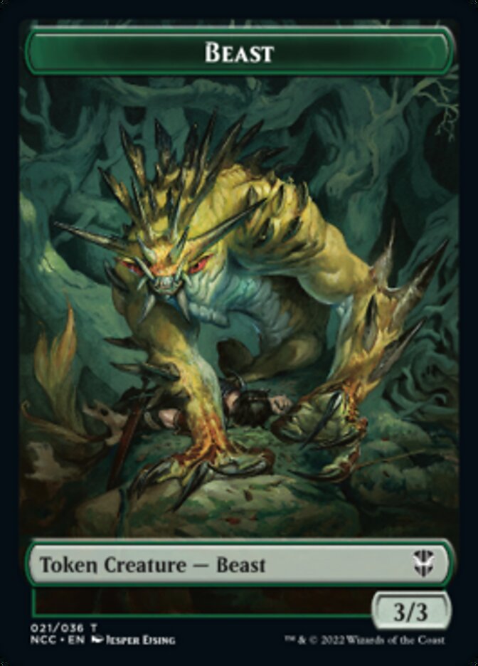 Beast // Saproling Double-Sided Token [Streets of New Capenna Commander Tokens] | The CG Realm