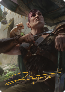 Minsc & Boo, Timeless Heroes Art Card (38) (Gold-Stamped Signature) [Commander Legends: Battle for Baldur's Gate Art Series] | The CG Realm