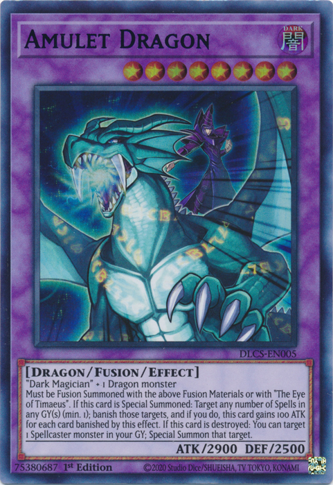 Amulet Dragon (Blue) [DLCS-EN005] Ultra Rare | The CG Realm