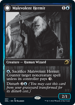 Malevolent Hermit // Benevolent Geist [Innistrad: Double Feature] | The CG Realm