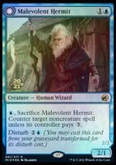 Malevolent Hermit // Benevolent Geist [Innistrad: Midnight Hunt Prerelease Promos] | The CG Realm